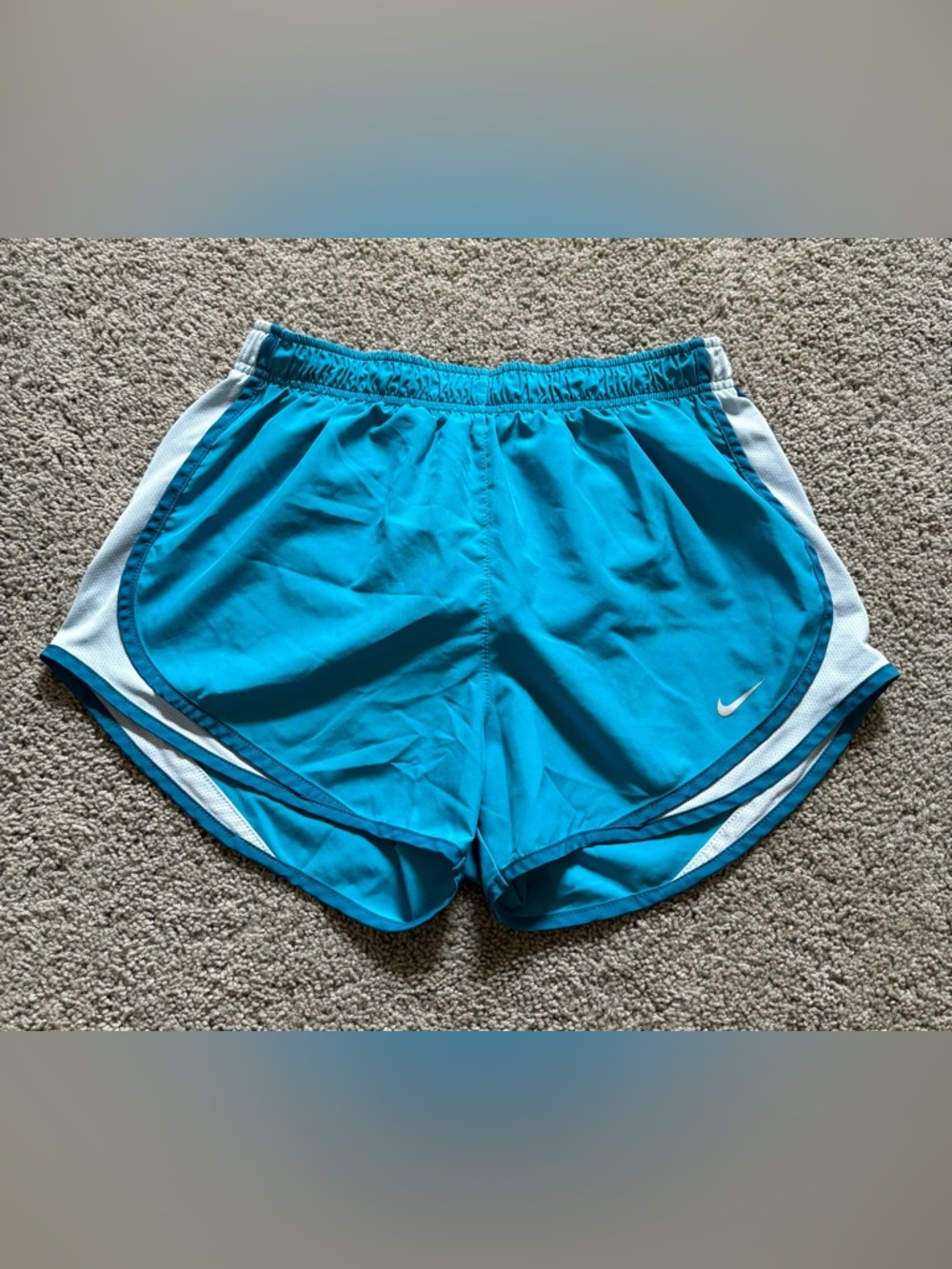 Nike Dri-fit Lined Blue Shorts Womens Size M Activewear Athletic Running Gym